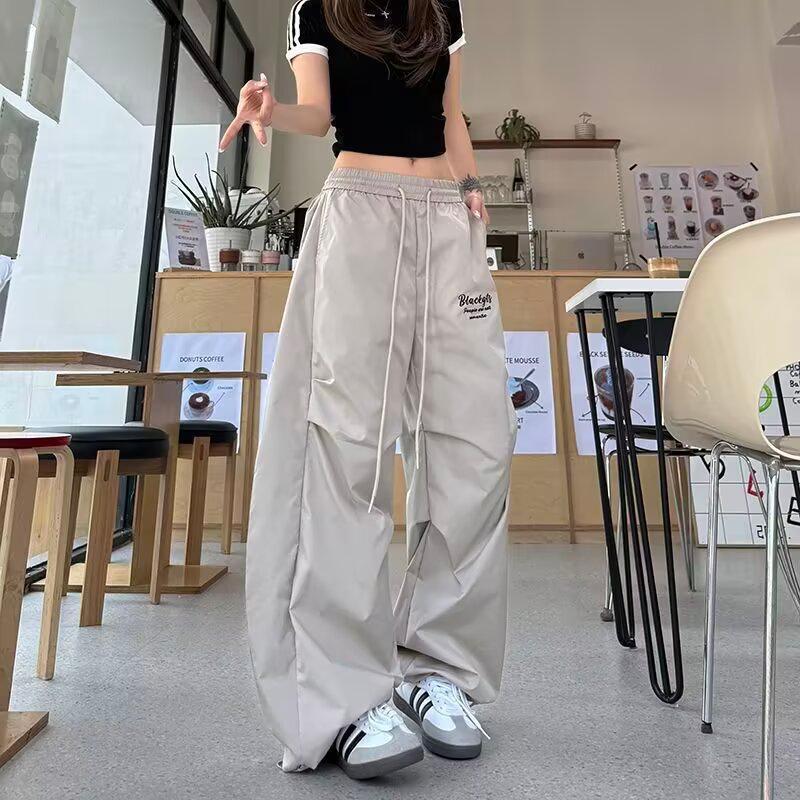American Retro buggy พรีเมี่ยมกล้วย Machete กางเกงรู้สึกจีบ Paratrooper Overalls ผู้ชายผู้หญิงกว้างข