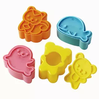 BDGF 4 ชิ้น/เซ็ตน่ารัก Samll Dolphin Samll Seal กระรอกหมีแซนวิชคุกกี้แม่พิมพ์เครื่องตัดคุกกี้เค้กตกแต่ง Moulds เครื่องมือมินิแซนวิช Die Rice Ball แม่พิมพ์ครัวเครื่องมือ TH
