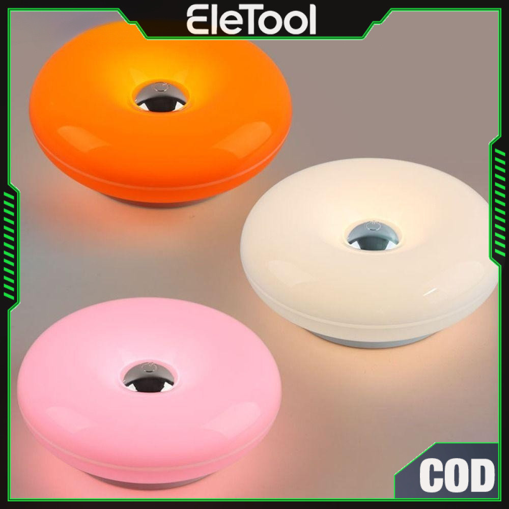 【CODส่งเร็ว】โคมไฟติดผนังโดนัท พลาสติกโมเดิร์น LED ไฟตกแต่งปลั๊กUSB Ambient Light ได้สวิตช์สัมผัสโคมไฟห้องนั่งเล่น