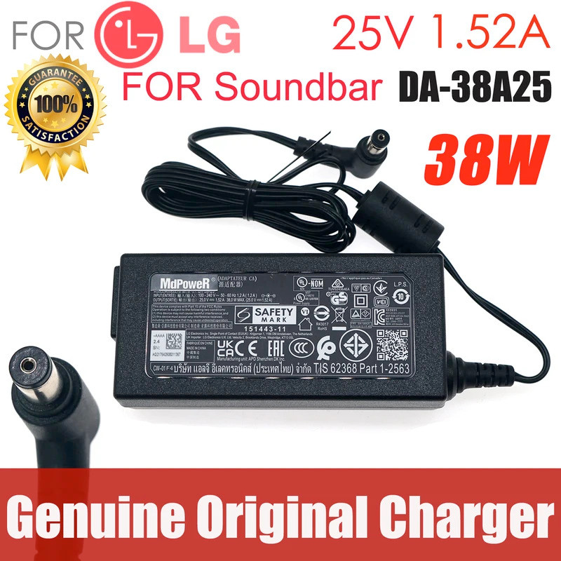 อะแดปเตอร์ AC เดิม DA-38A25 25V 1.52A 38W สําหรับ LG SH7PE-H GLOBAL SH5B SJ7 SH4 SH6 SK5Y SH7 SH7 SH