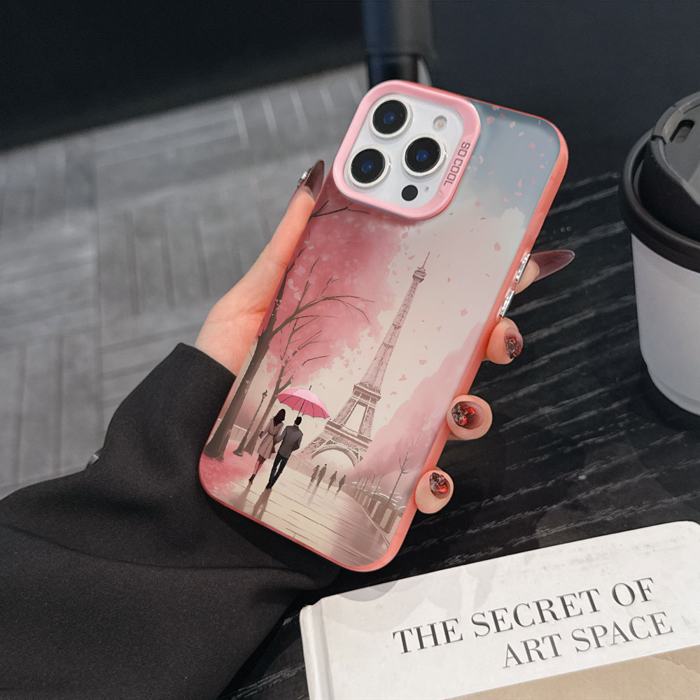 Paris Romance สําหรับ iPhone 15 กรณี 11 17 16 15 14 13 Pro XS XR MAX 6 7 8 Plus 16E 17 Air Shock-abs
