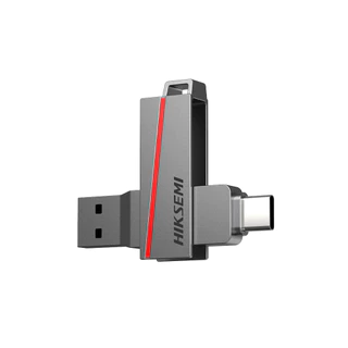 HIKSEMI FLASH DRIVE (แฟลชไดรฟ์) E307C 64-256GB USB 3.2 (GREY) WARRANTY 5 YEAR