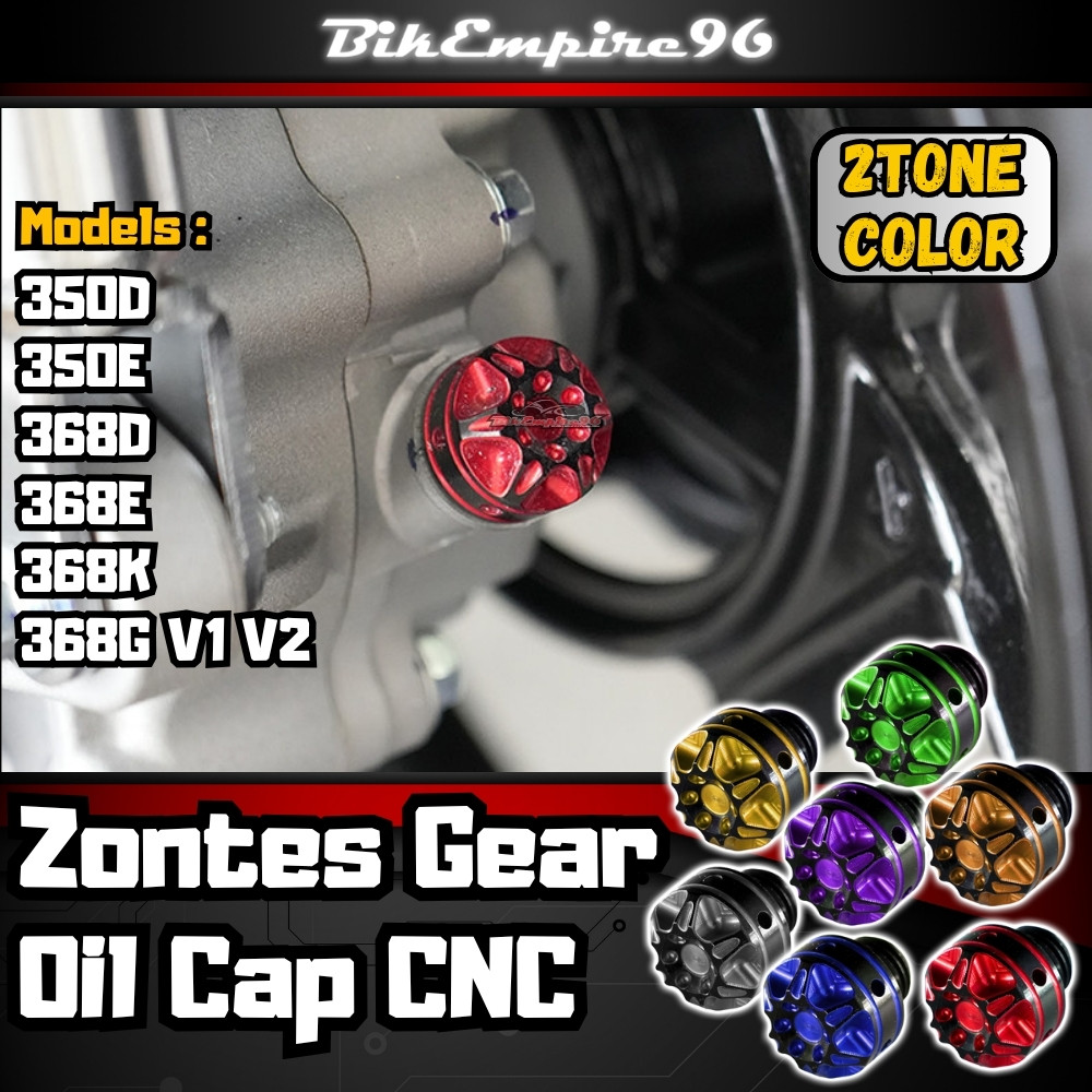 Zontes 350E/D 368G V1 V2 368D 368E 368K เกียร์น้ํามันหมวก CNC อลูมิเนียมทูโทนสําหรับ Zontes 350E/D 3