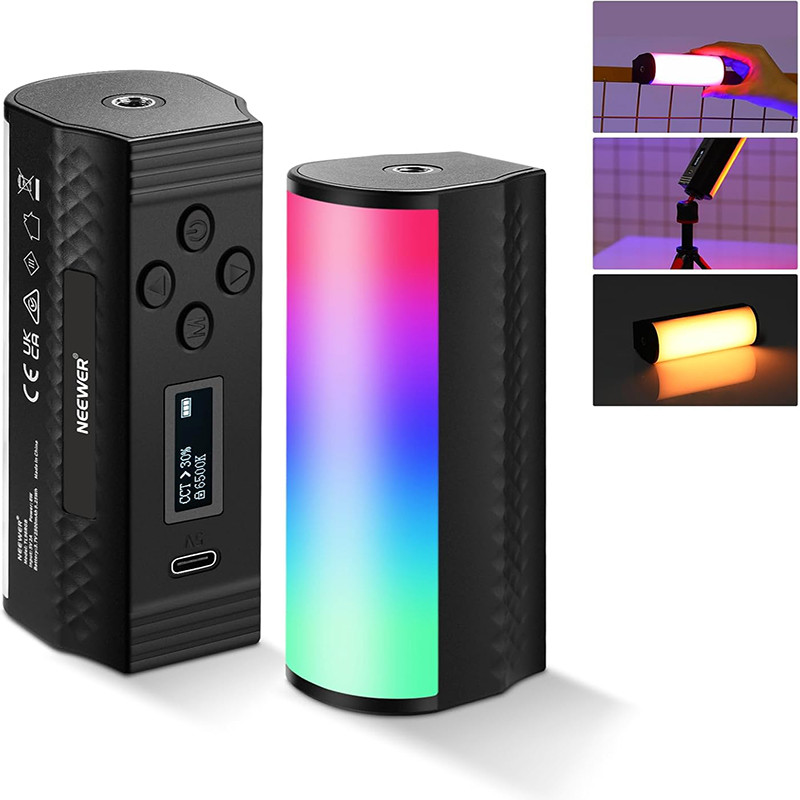 Neewer TL96RGB ไม้กายสิทธิ์แสงแบบมือถือแม่เหล็กพร้อม360° RGB, 2500-8500K & 2500mAh สําหรับ Studio/Ti