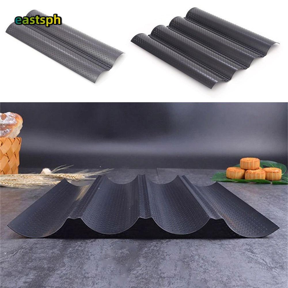 EASTSPH ถาดอบ Baguette, แม่พิมพ์ Bakeware Baguette Nonstick, Waves French Bread Toast Baking Tool Ba