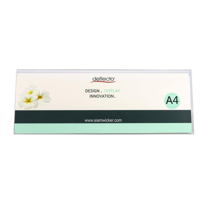 แท่นเสียบ ป้ายชื่อสองหน้า A4 Deflect-o 48601-TL