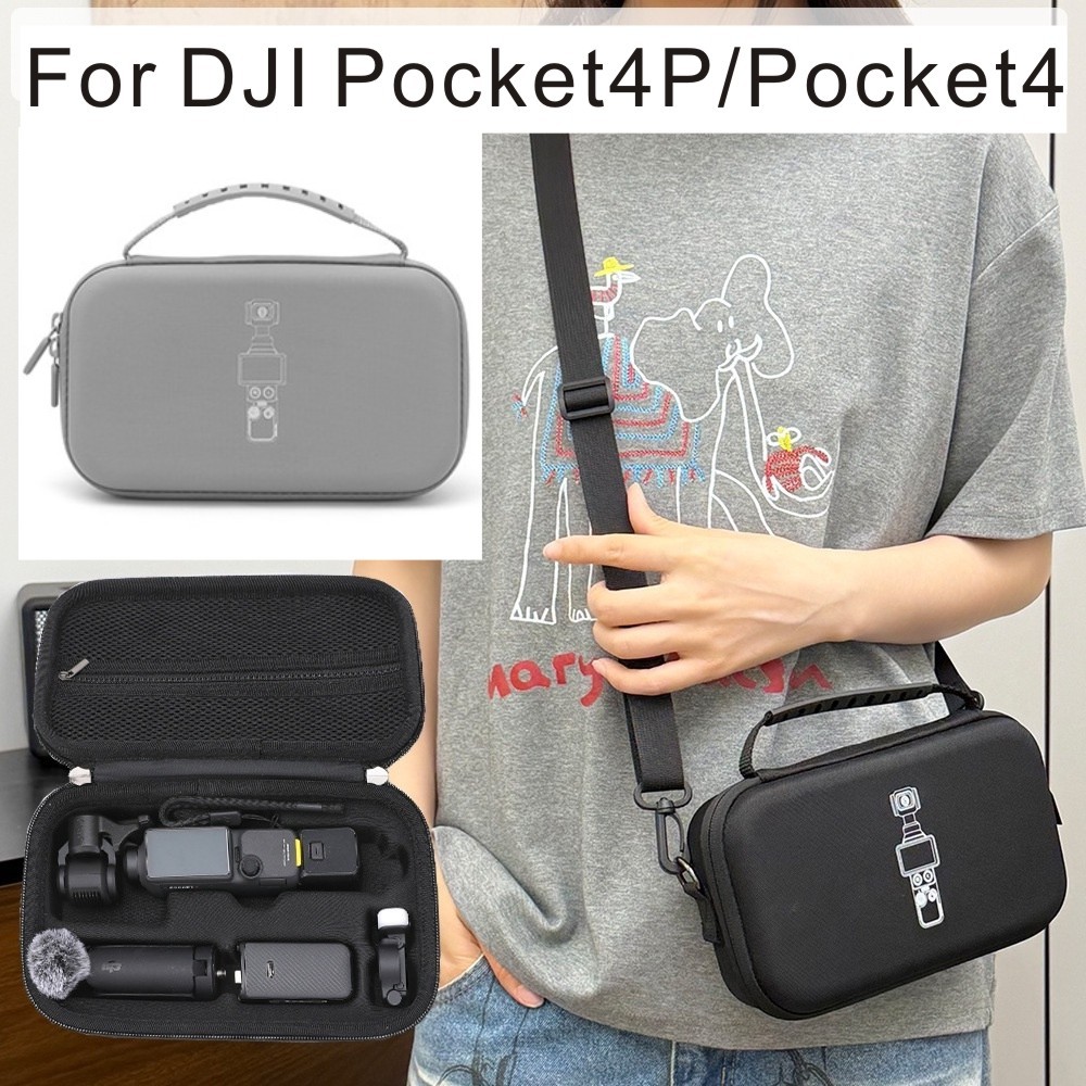 เหมาะสําหรับกระเป๋าเก็บกล้อง DJI Pocket 4P/Pocket 4 gimbal, กระเป๋ามือถือแบบพกพาไหล่เดียว, เคสป้องกันอุปกรณ์เสริมกล้อง Pocket 4 Pro