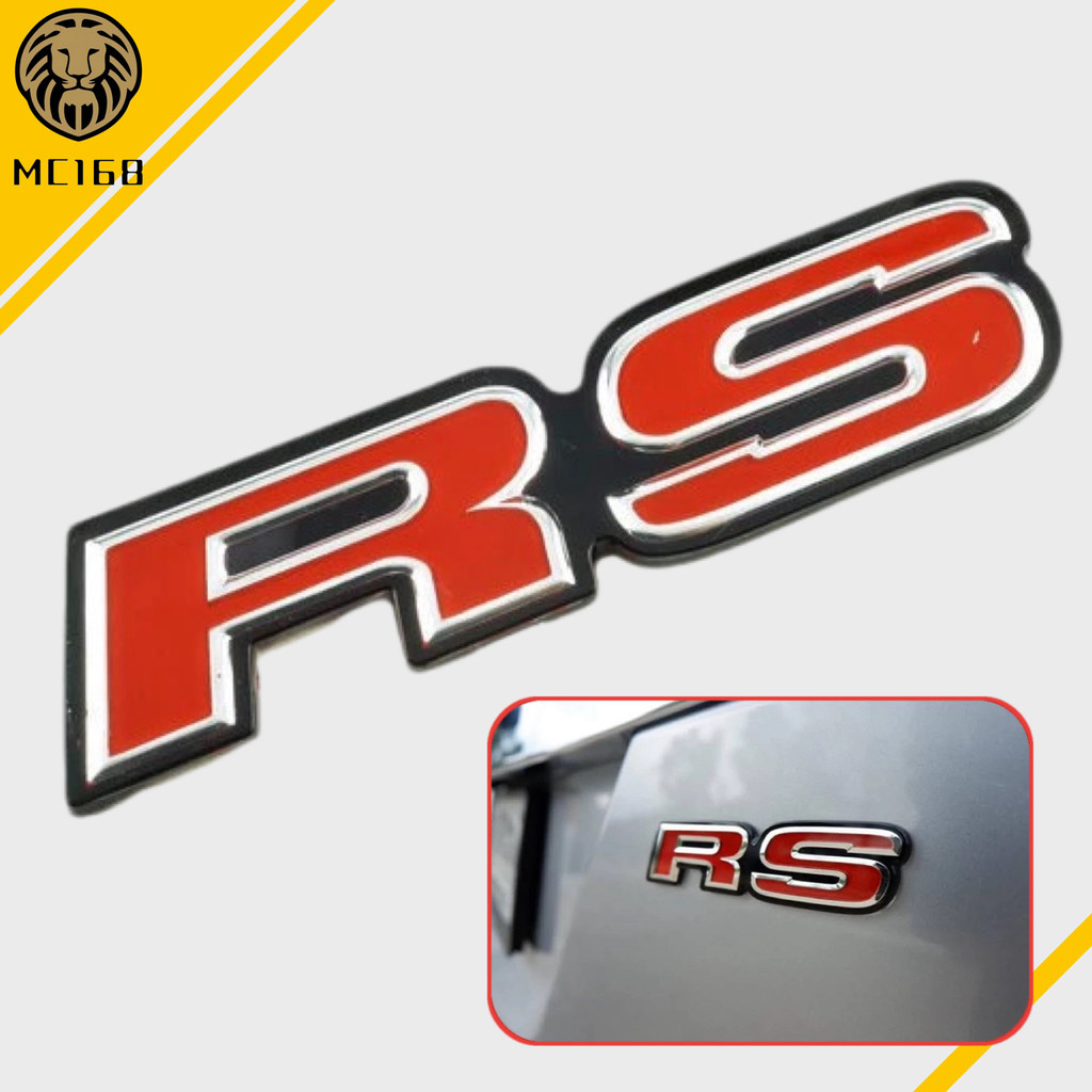 ตราสัญลักษณ์รถ RS Mesh โลโก้สำหรับ Honda Fit Accord Civic CURV Crown City#mc168