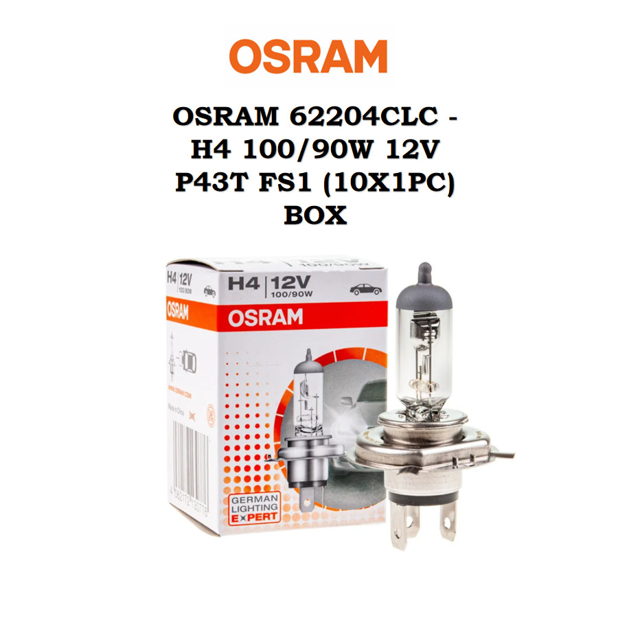 OSRAM 62204CLC - H4 100/90W 12V P43T FS1 (1PC) กล่อง