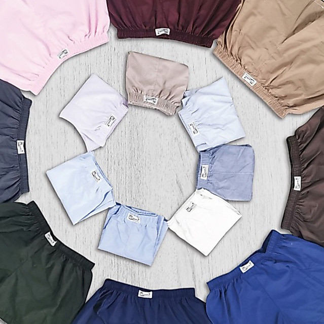 กางเกงบ๊อกเซอร์ผ้า Ringo boxer ผ้าเชิ้ต ทรงขาตรง ลายริ่ว ลายสก๊อต สีพื้น คละสี คละลาย