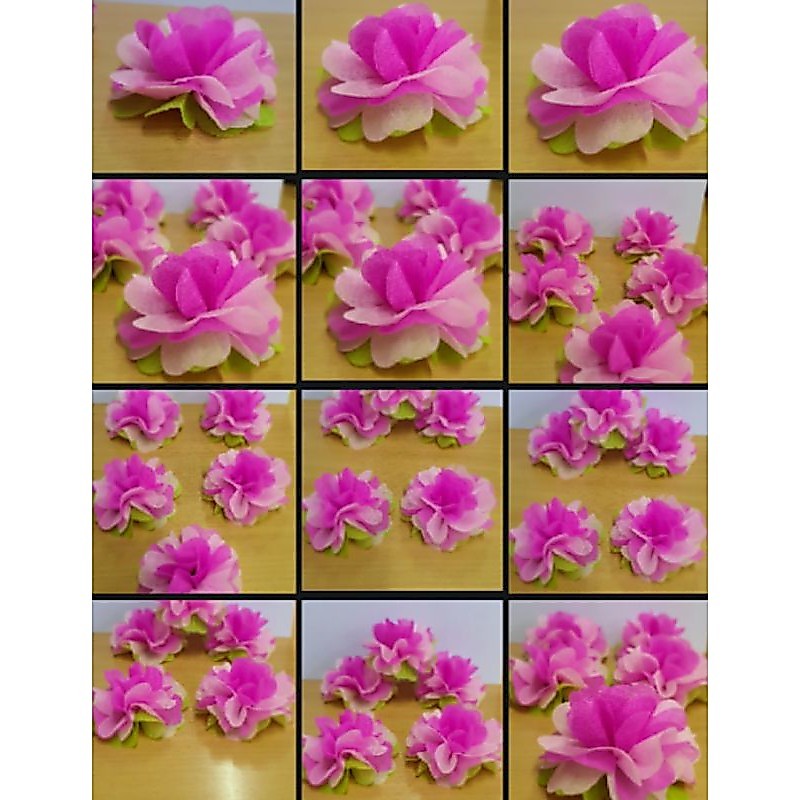 กระดาษสาห่อดอกไฮเดนเยียชมพู5ชั้นมีกะดาษ500แผ่นยาง1ห่อนำไปห่อได้100ดอก (1ดอกใช้5แผ่น ยาง2เส้น)