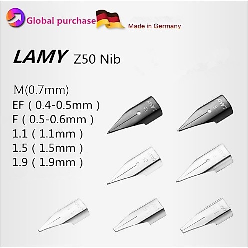 Lamy Z50 Schwarz Replacement Nib (Black Steel Nib) - หัวปากกาลามี เหล็ก สีดำ สำหรับ Lamy Safari, Al-Star etc.