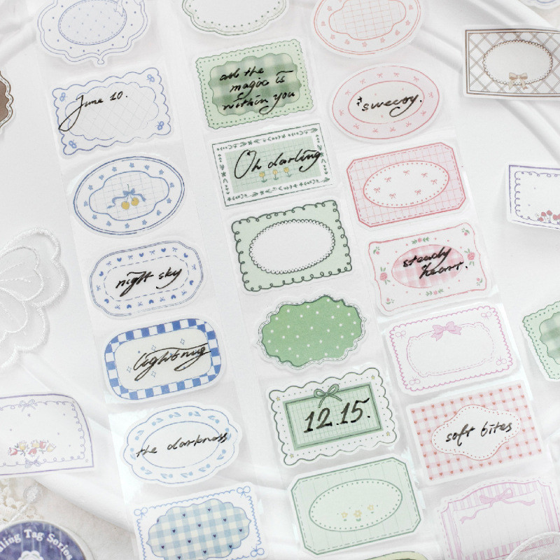 ไดลี่|50 มม. * 2 M Gentle Retro Light สี Border เทป Washi Die Cut คู่มือ DIY สติกเกอร์นักเรียนคู่มือฐานวัสดุตกแต่ง