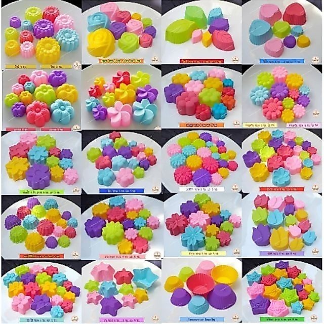 12ชิ้น// 1 โหล // พร้อมส่ง/ พิมพ์ซิลิโคน พิมพ์วุ้น ขนมชั้น 3-5ซม เลือกแบบ1