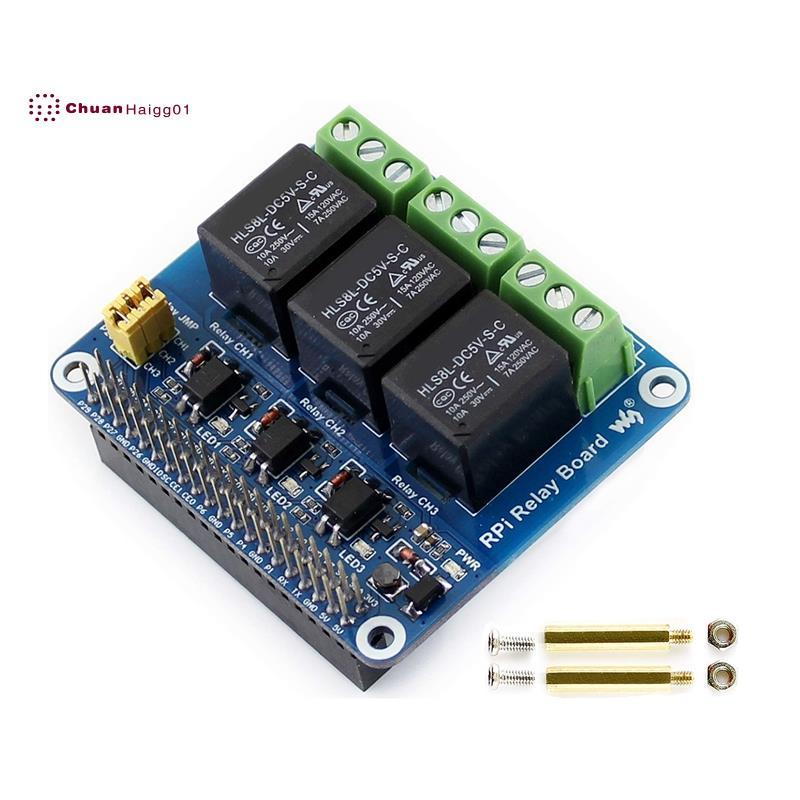5V 3-Channel รีเลย์โมดูลบอร์ดขยาย Breakout Shield HAT Kit สําหรับ RPI Zero 2 W WH 2W 3