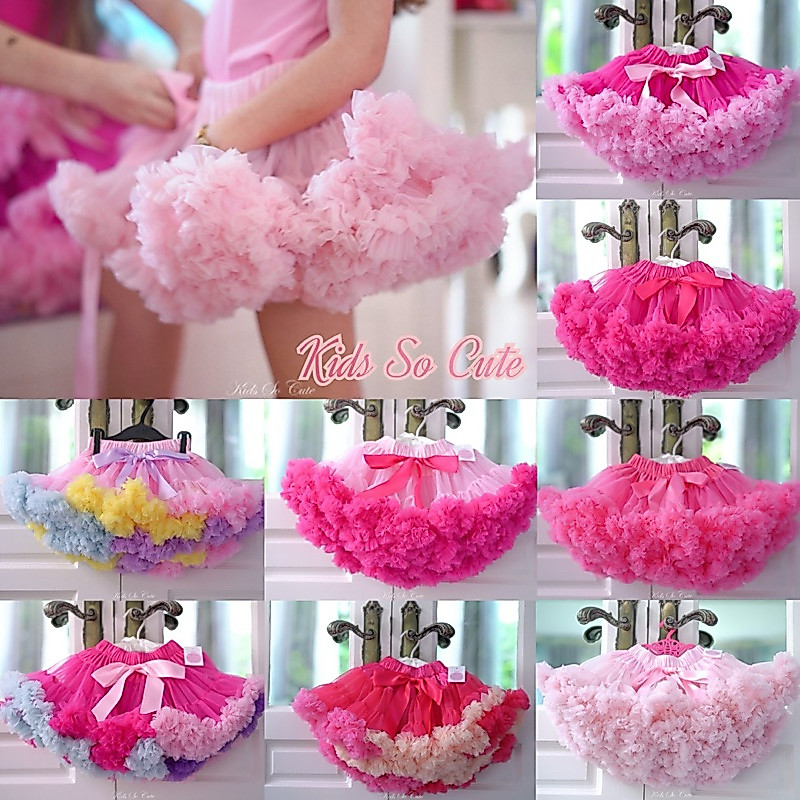 กระโปรงฟูเด็ก กระโปรงเจ้าหญิง Pettiskirt ฟูแน่น ชุดวันเกิด เด็กผู้หญิง พร้อมส่ง กระกีฬาสี