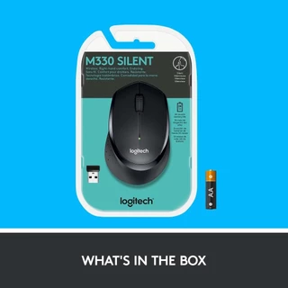 【Free Gift · While Stocks Last】Logitech M331 Silent Plus Wireless Mouse, 2.4 GHz with USB Nano Receiver, 1000 DPI Optical Tracking, 3 Buttons, 24 Month