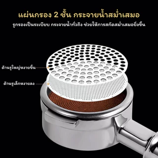 SUGA แผ่นกระจายน้ำ แผ่นช่วยกระจายน้ำ แบบแผ่นกรองสองชั้น ขนาด 51mm/53mm สแตนเลส 304 เกรดอาหาร สำหรับเครื่องชงกาแฟ SUR480