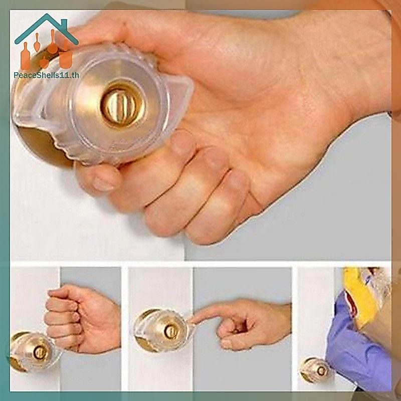 PeaceShells ใหม่เรืองแสงลูกบิดประตูฝุ่นครอบคลุมรอบ Wall Protector มือจับประตูกันชน Guard Stopper เด็กทารกอุปกรณ์ความปลอดภัย Crash Pad TH