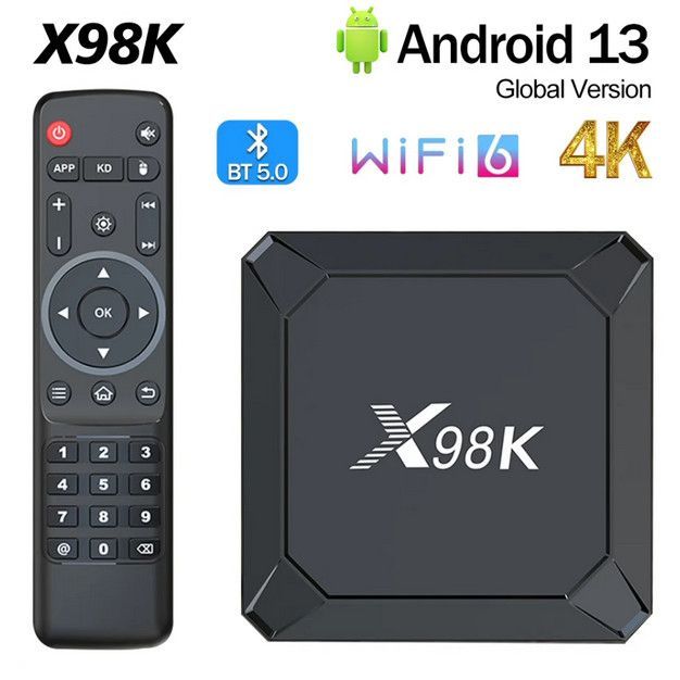 X98K Set-Top box Android 13 RK3528 Dual Band WIFI HD Player กล่องทีวี