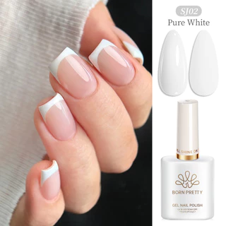 【Local】BORN PRETTY 15ml Pure White Nail Gel Polish Super Bright Long Lasting Varnis กึ่งถาวรสําหรับเล็บ