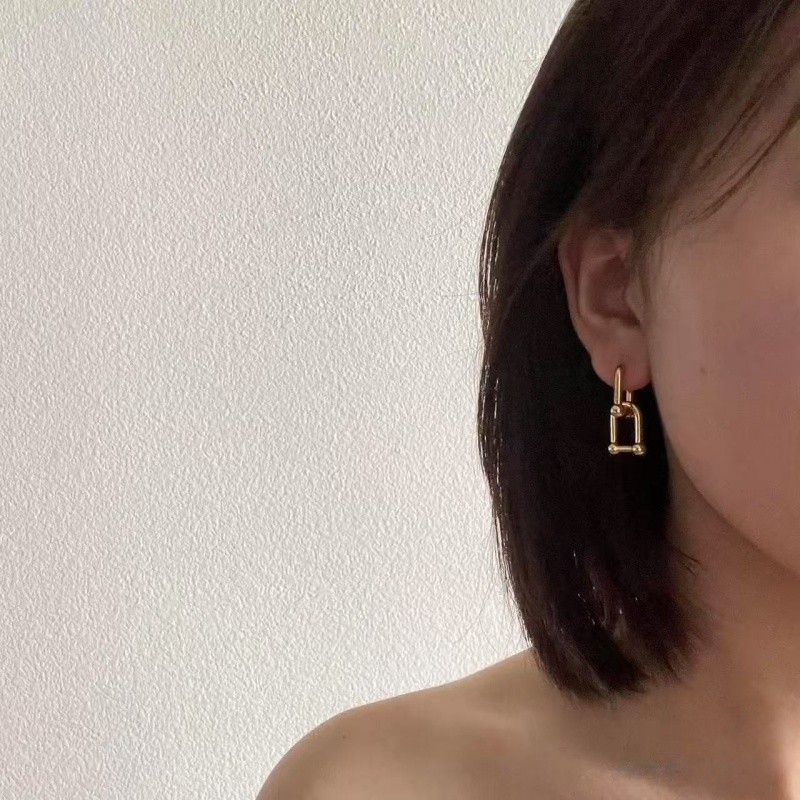 Minimalist Double สี่เหลี่ยมผืนผ้า Interlocking Hoop รูปที่ 3