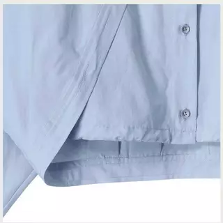 [พร้อมจัดส่ง]เสื้อเชิ้ตแขนยาวสีฟ้าอ่อนไซส์ใหญ่สำหรับผู้หญิง ดีไซน์แบบสองชิ้นเทียม เหมาะสำหรับหลายโอกาส สไตล์ลำลอง#W752