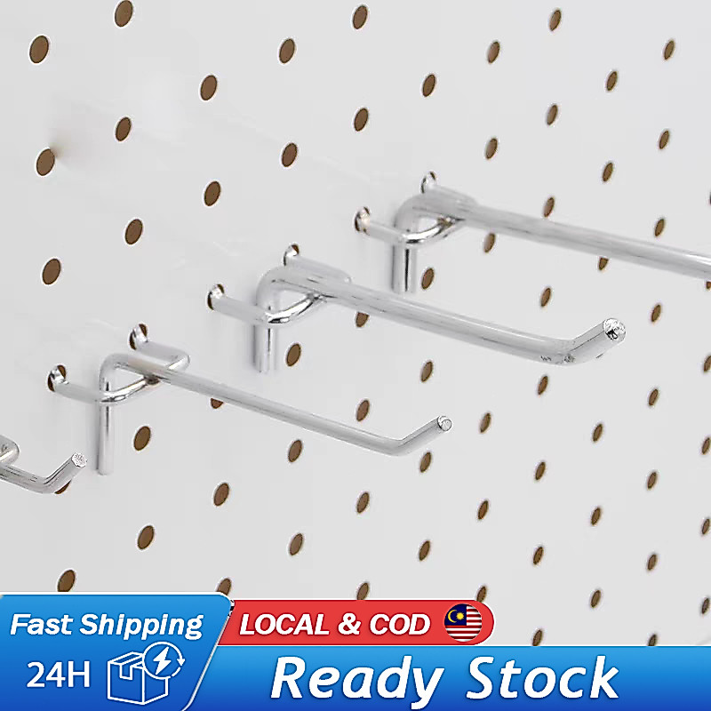 ตะขอ Pegboard ตะขอเหล็กติดตั้งง่ายแขวนสําหรับ Pegboard