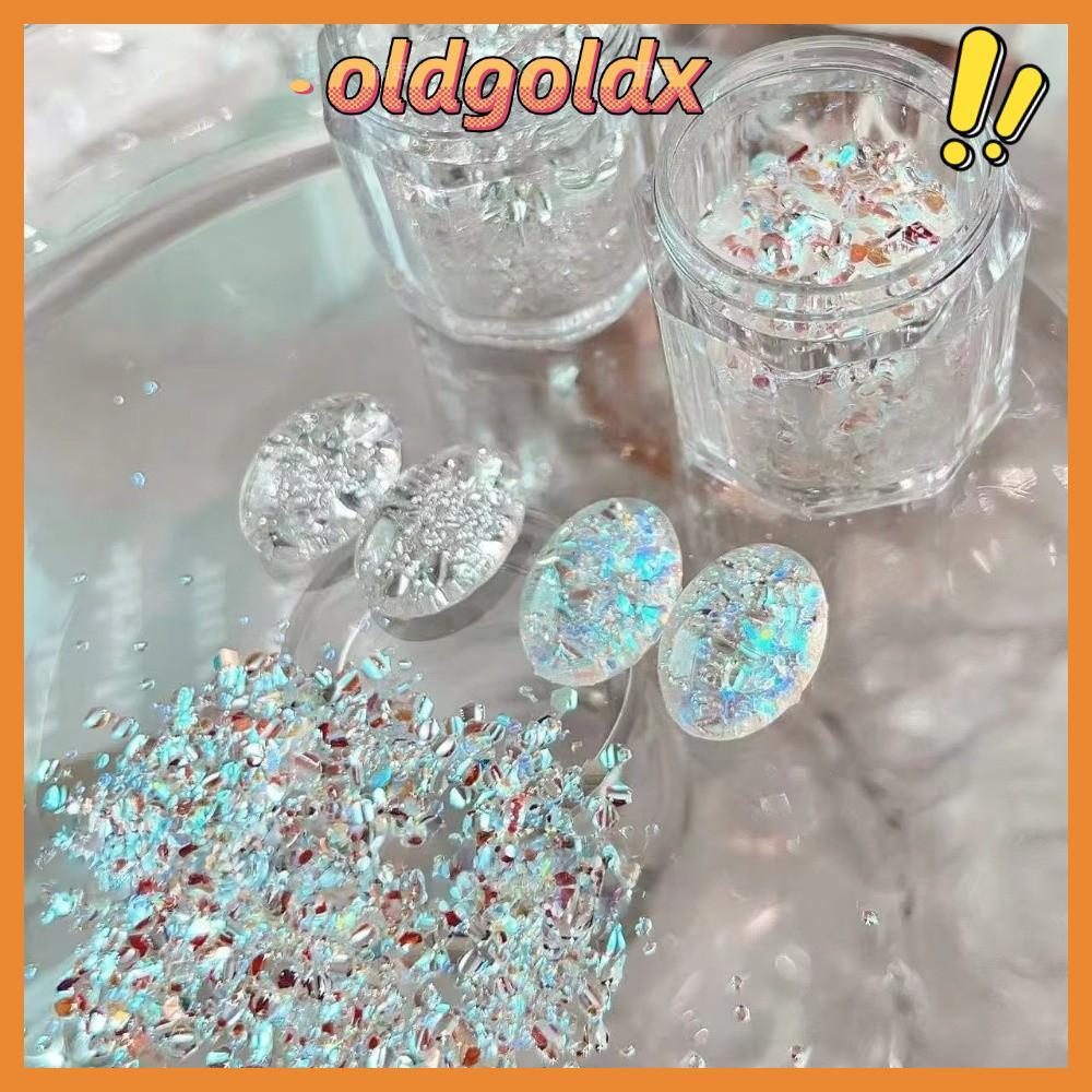 OLDGOLDX Flash Nail Art, Glitter Nail Art DIY Nail Art Sequins, Sequins Blinking Nail Art Charms