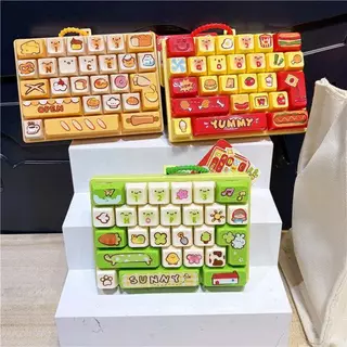 [Smw] 26 ปุ่มอาหาร Themed คีย์บอร์ดพวงกุญแจ Mini Dpression Fidget ของเล่น Poet ขนาดความเครียดบรรเทาสําหรับเดินทาง [TH]