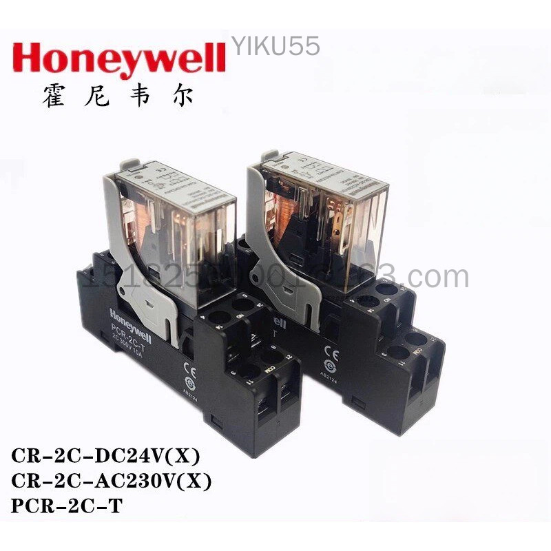 Honeywell CR-2C-DC24V(X)AC230V(XJ)ZW รีเลย์ระดับกลางแคบพร้อมโคมไฟ PCR-2C-T