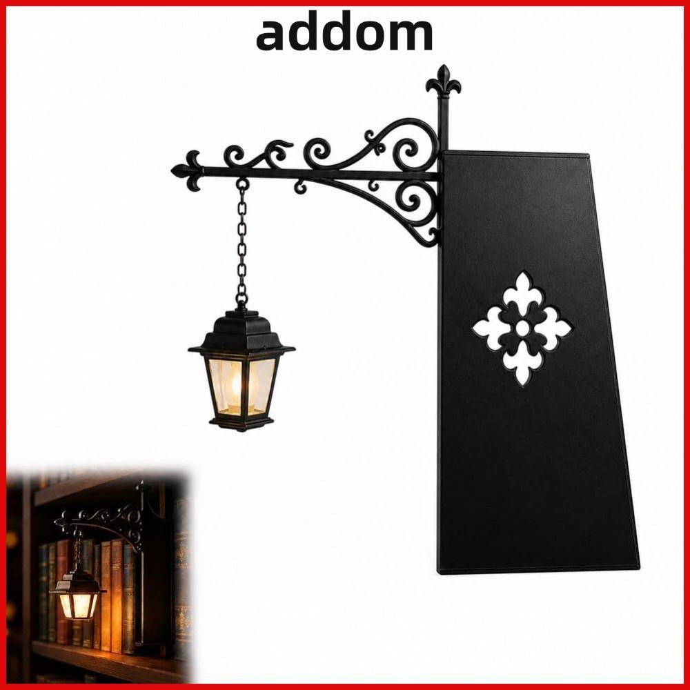 ADDOM โคมไฟหนังสือแบบ LED สีดำ ประดับตกแต่งชั้นหนังสือ ชุดโคมไฟมินิสำหรับมุมอ่านหนังสือ