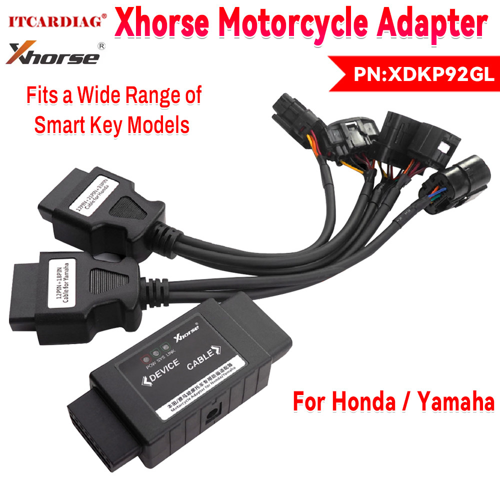 XHORSE XDKP92GL อะแดปเตอร์รถจักรยานยนต์สําหรับ HONDA/YAMAHA รุ่นทํางานร่วมกับ VVDI Key Tool Plus,Key