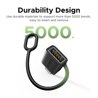 UGREEN อะแดปเตอร์ USB 3.1 USB-A เป็น USB-C พร้อมห่วงแขวน ความเร็ว 5Gbps รองรับ QC18W รุ่น 65560