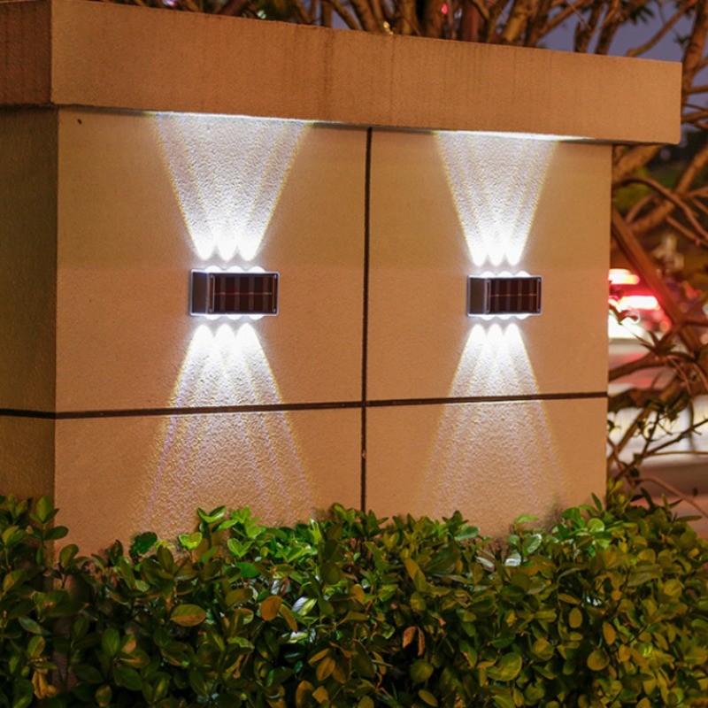 COD โคมไฟโซล่าเซลล์ติดผนัง【กันน้ํา+8-10ชม.】LED ติดรั้ว/ผนัง ไฟตกแต่งประหยัดพลังงานไม่ต้องเดินสาย