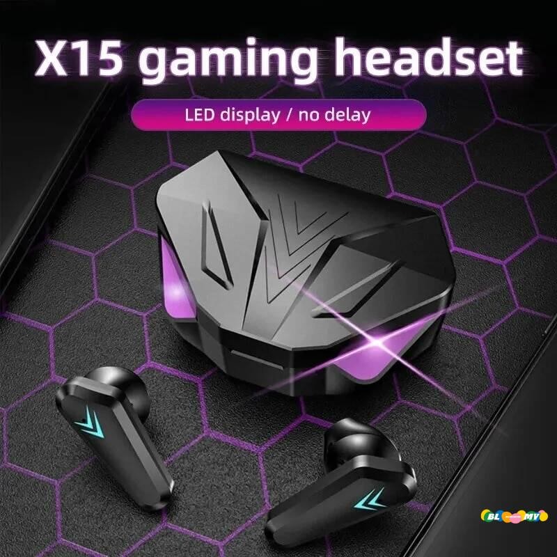 X15 TWS หูฟังบลูทูธ - หูฟังสําหรับเล่นเกมจอแสดงผล LED