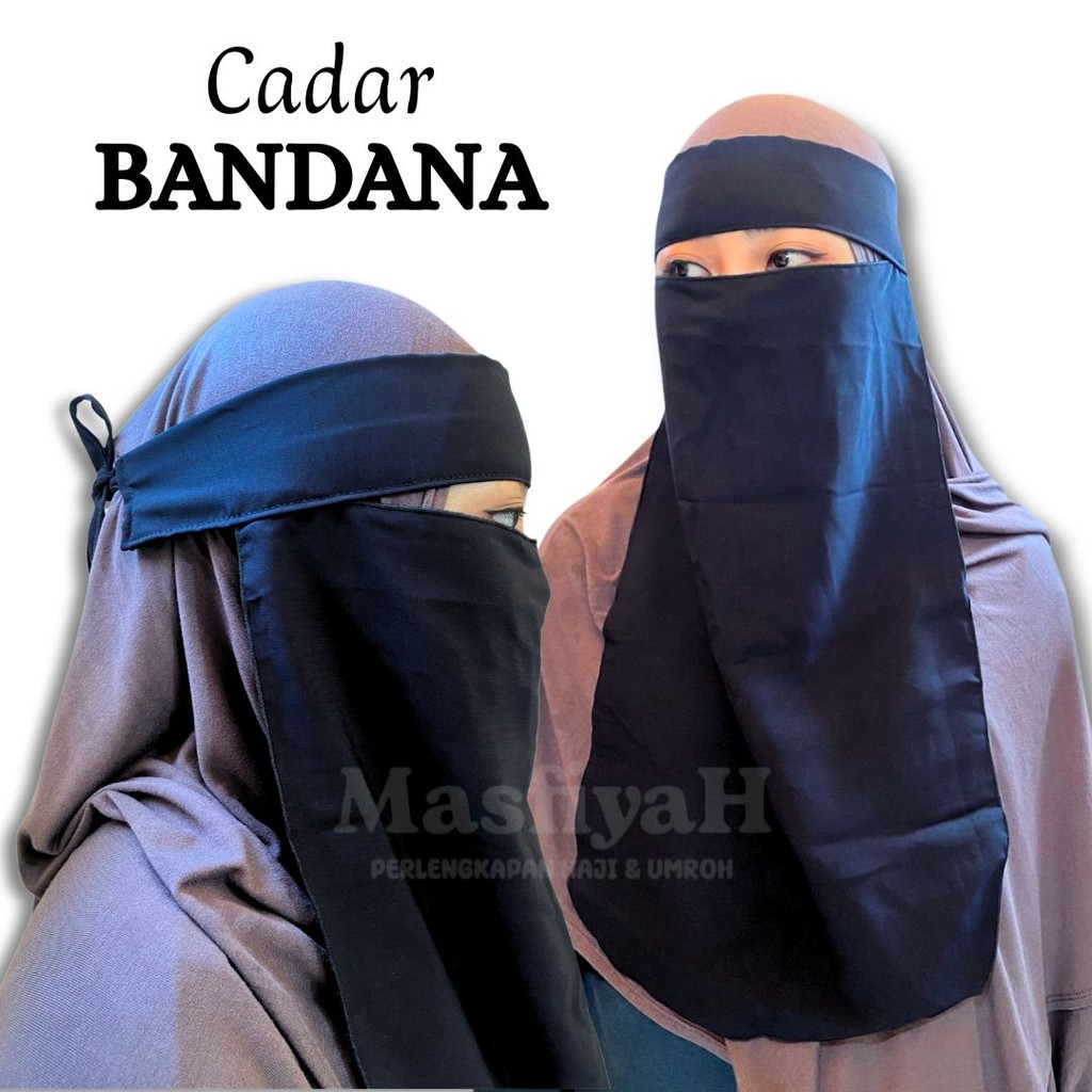 VEIL BANDANA NIQAB BANDANA BLACK VEIL BANDANA VEIL SYARI VEIL SYARI HIJAB KHIMAR NIQOB BANDANA TB