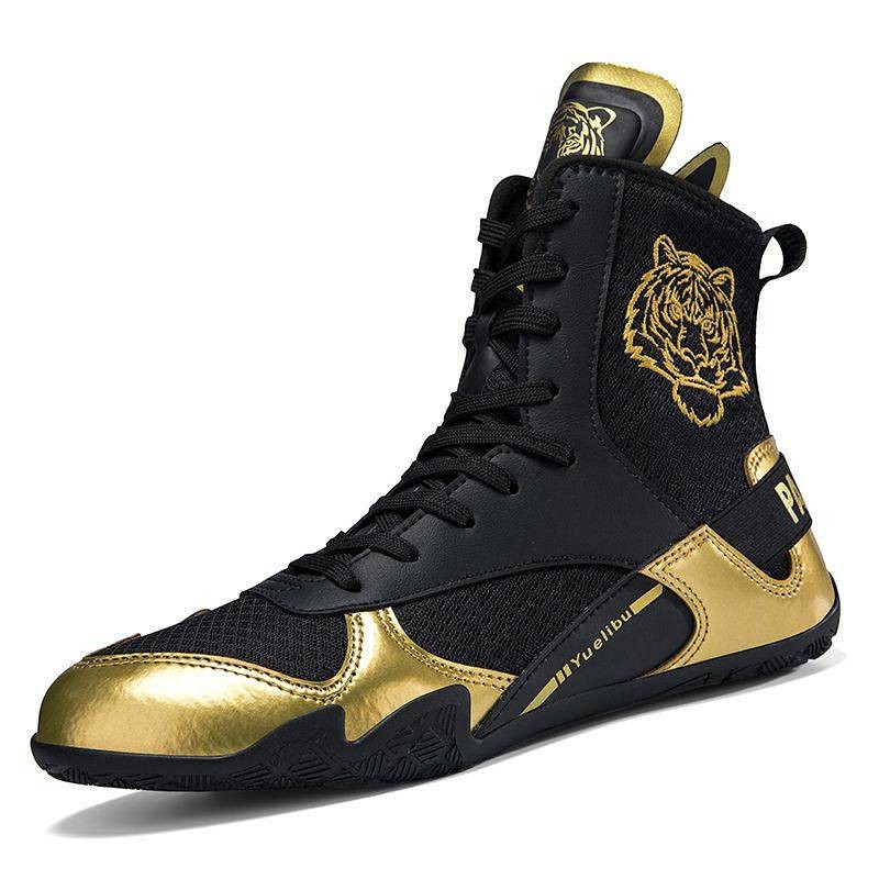 Men's Professional Competition Training High-Top Boxing Shoe Lightweight Non-Slip Breathable Sanda F