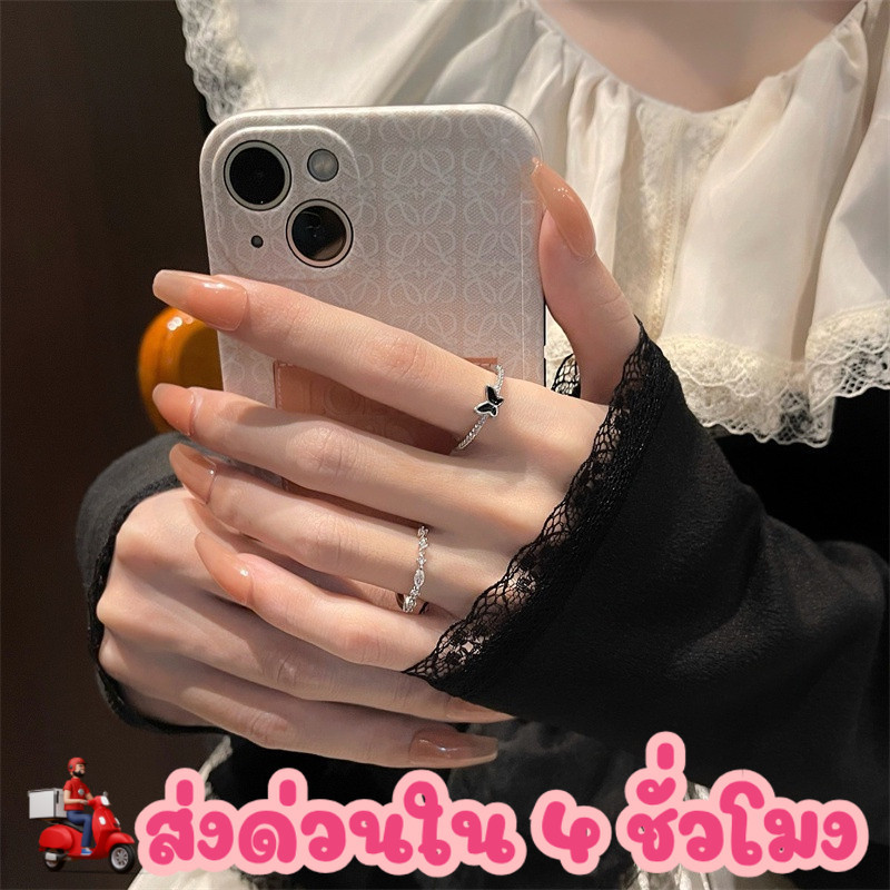 ร้านไทยพร้อมส่ง🦋แหวน แหวนรูปหัวใจ ผีเสื้อ เครื่องประดับสำหรับผู้หญิง SET 2 ชิ้น มินิมอล สไตล์เกาหลี แฟชั่นสําหรับผู้หญิง