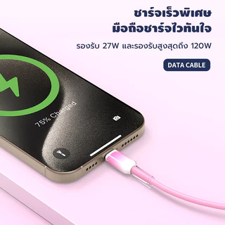 สายเคเบิล USB 60W แบบถักใสคริสตัล Type c ถึง Type C สายชาร์จข้อมูล USB ถึง Type C ใช้งานได้หลากหลาย