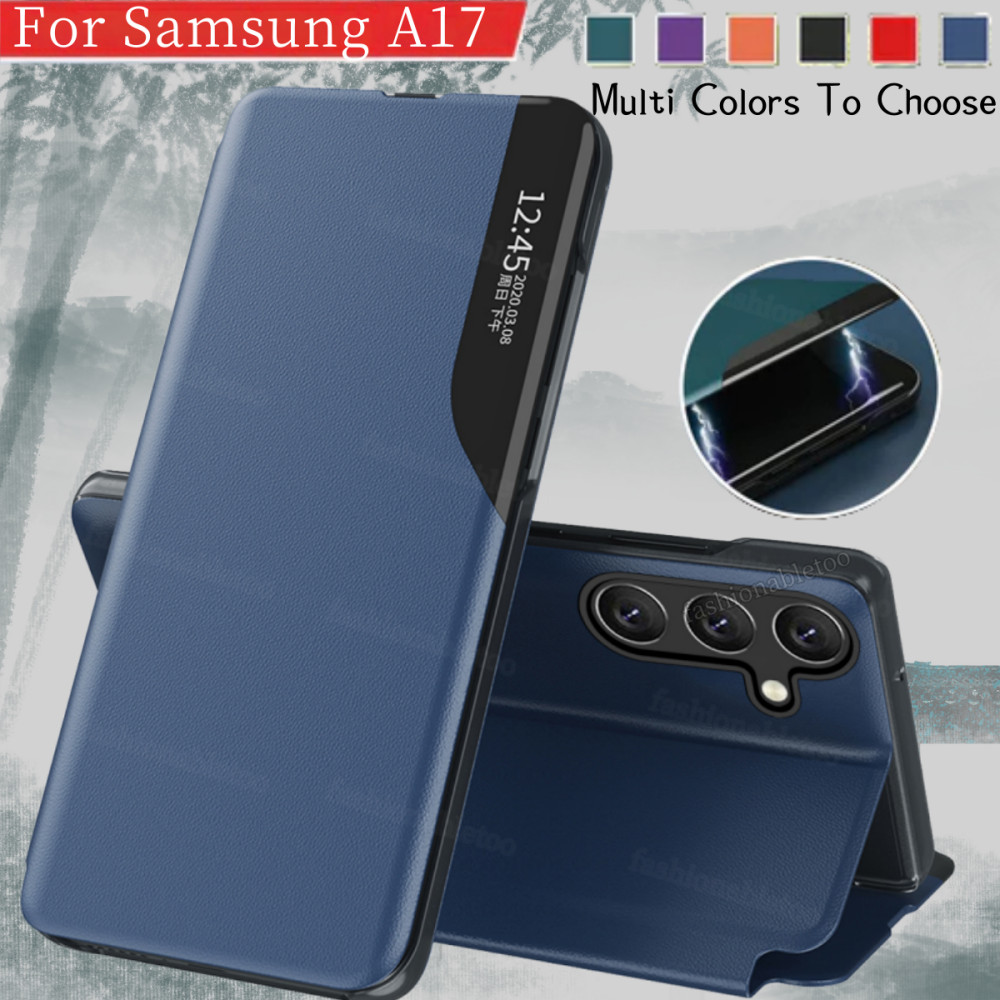 SAMSUNG สําหรับSamsungA17 5G Matte FlipหนังสําหรับSamsung Galaxy A07 LTE A17 A27 A37 A57 07 A 17 Sam