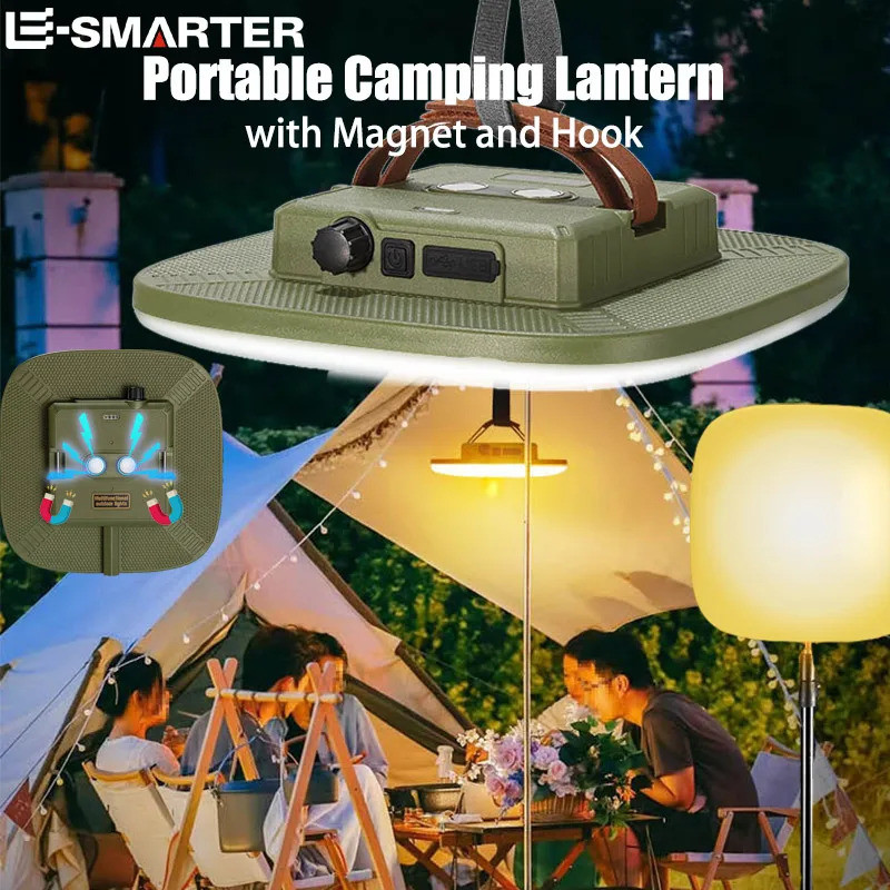 ESMARTER Rechargeable Camping Tent Strong Light with Magnet Portable LED Bulb Lamp Torch Work Mainte