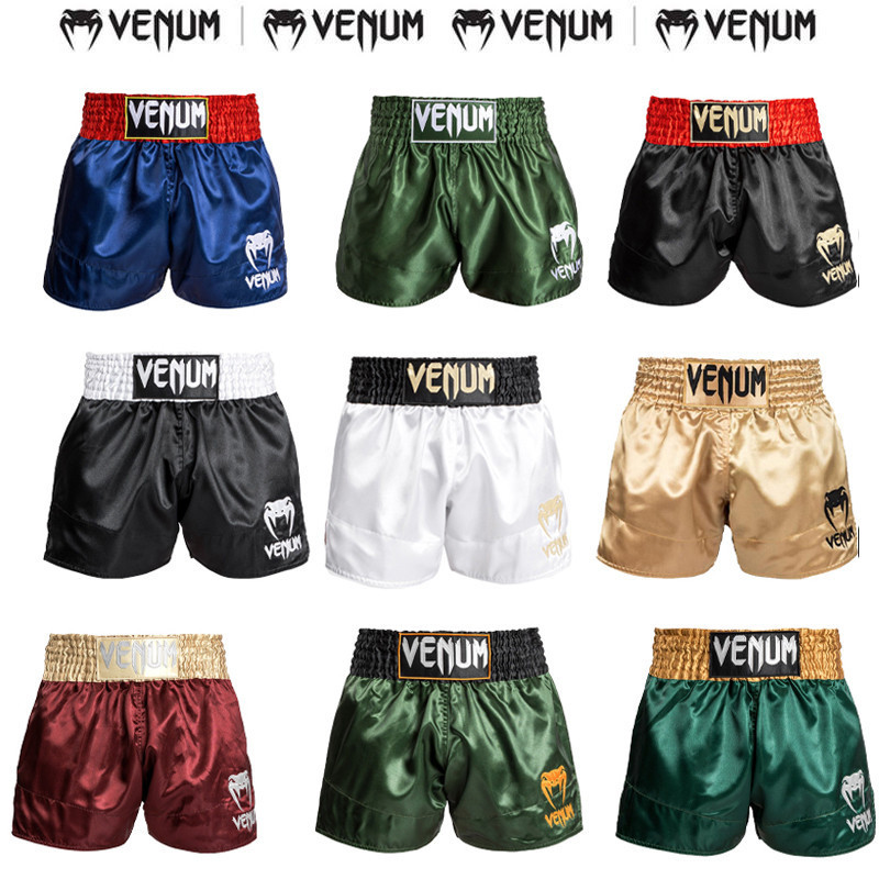 กางเกงมวยไทยชาย สำหรับการฝึกมวยและออกกำลังกายแบบฟิตเนส ขนาด 3 หมากรองรับทุกกิจกรรม