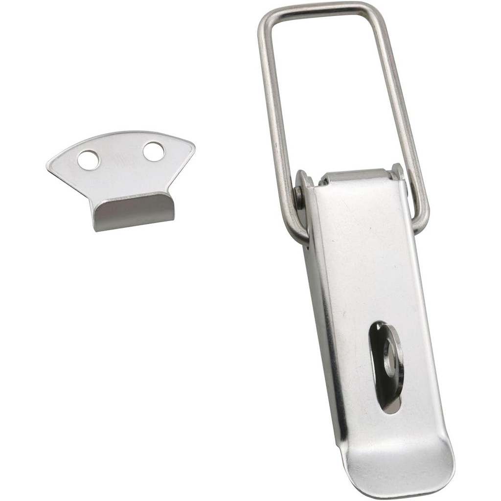 TAODAN 2PCS 140 มม.เงินสแตนเลสฤดูใบไม้ผลิโหลด Latch Catch เหมาะสําหรับตู้กล่องกระเป๋าเดินทางกล่องเคร