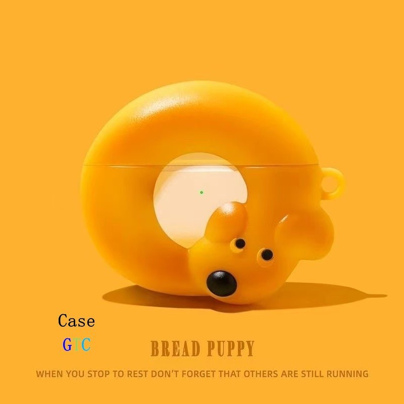 GTC สําหรับ GOOJODOQ J228 J229 Case เคส หูฟังบุคลิกภาพการ์ตูน Bagel ขนมปังลูกสุนัข