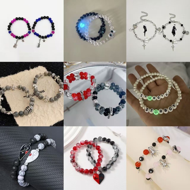 สร้อยข้อมือคู่ดีไซน์หัวใจสำหรับทั้งชายและหญิง เพิ่มสไตล์ให้บุคลิกภาพของคุณ