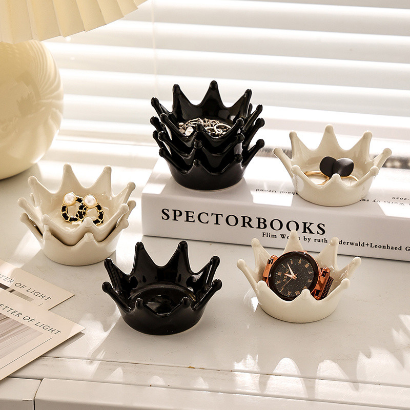 New Product#Nordic Style Simple Ceramic Storage Tray High-Value Jewelry Earrings Necklace Ring Jewel