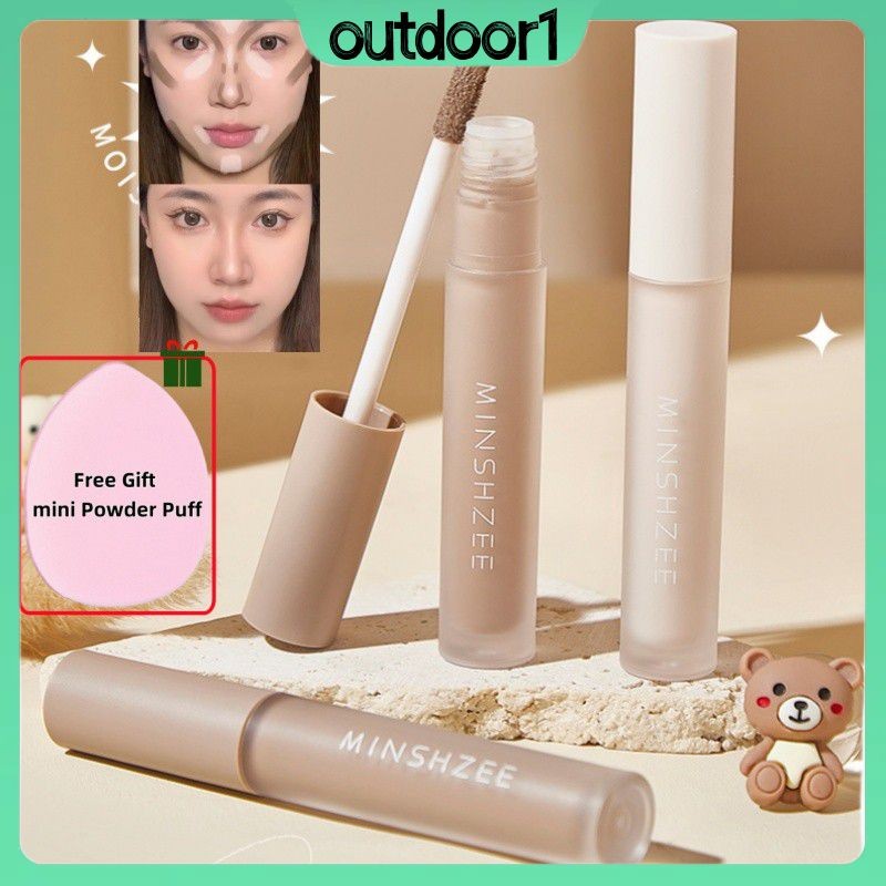 จัดส่งรวดเร็ว [ของขวัญ] minshzee Contour Liquid Natural Three-dimensional Highlighter Brightening Fa