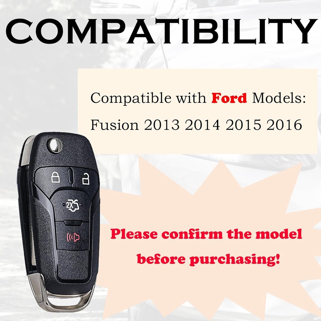 Flip Key Fob เปลี่ยนเหมาะสําหรับ Ford Fusion 2013 2014 2015 2016 Keyless Entry รีโมทคอนโทรล N5F-A08T