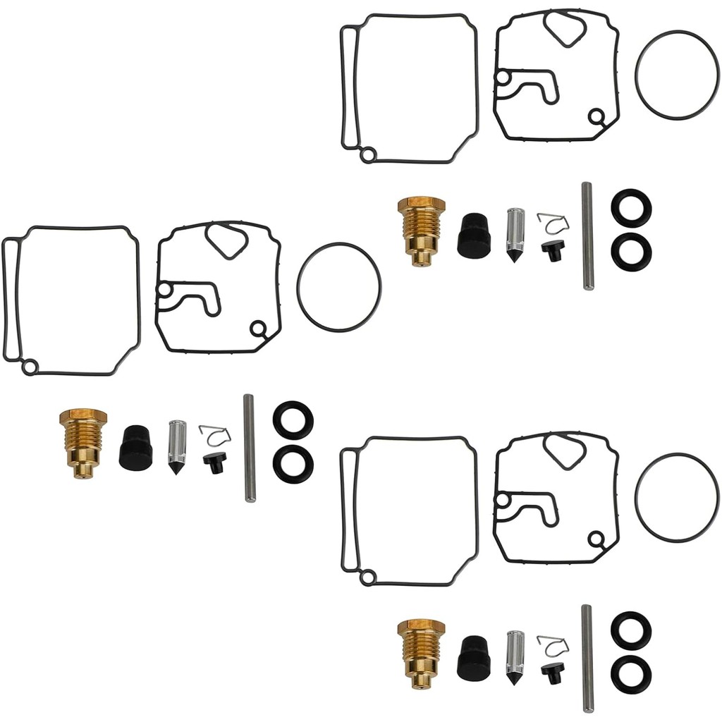 3 ชุดคาร์บูเรเตอร์ Carb Rebuild ชุดซ่อมสําหรับ Yamaha 75HP 80HP 90HP 2 จังหวะ 6H1-W0093-00 พร้อมปะเก